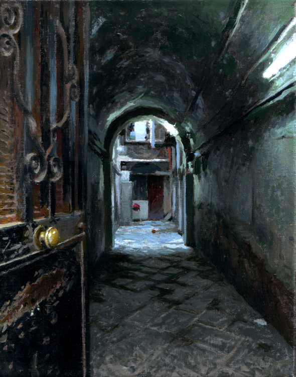 Little Courtyard, painting by Jan Maris