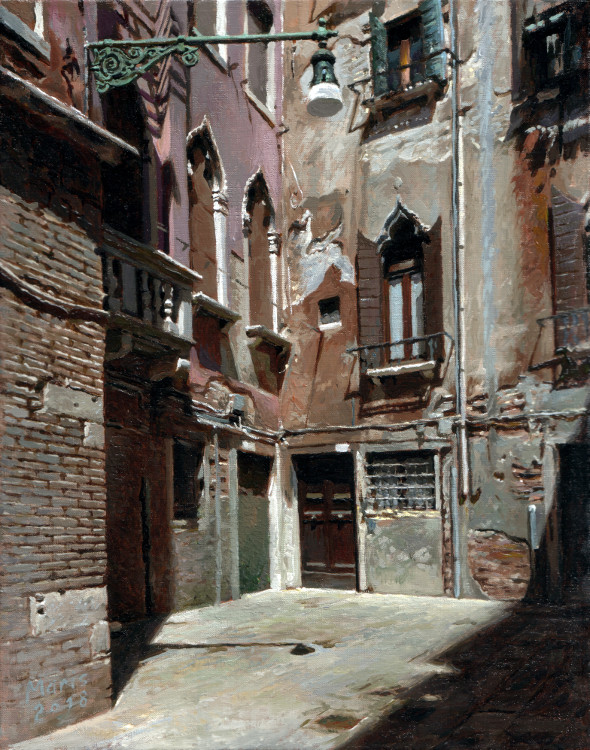 Courtyard, painting by Jan Maris