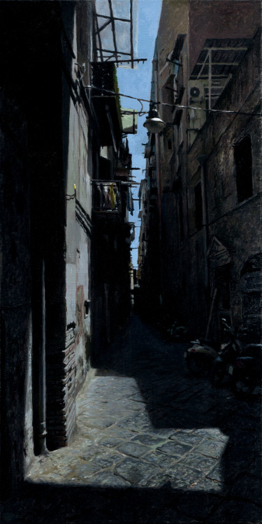 Narrow Street, painting by Jan Maris