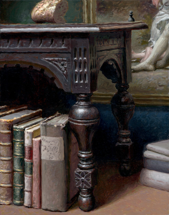 Table, bread, painting by Jan Maris
