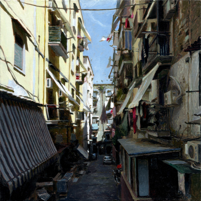 Street Naples, painting by Jan Maris