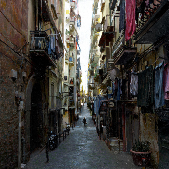 Street Naples, painting by Jan Maris