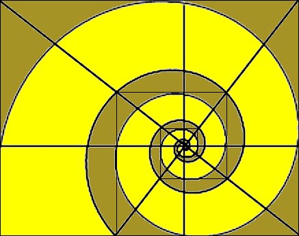 1 : sqr(Phi) golden rectangle logarithmic spiral